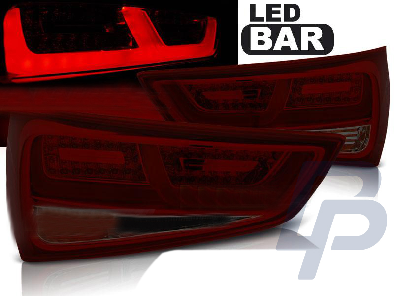 AUDI A1 2010-12.2014  RÖDA RÖKTONADE LED BAKLAMPOR - 5