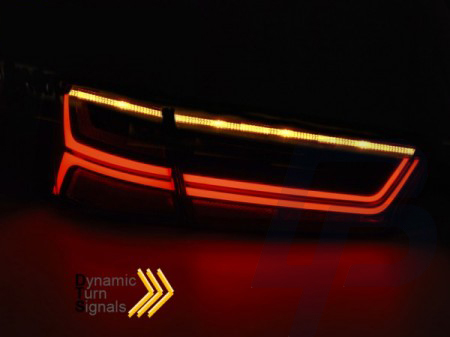 LED TAILLIGHTS AUDI A6 C7 11-14 LIMOUSINE  RED WHITE LED BAR SEQ - 2