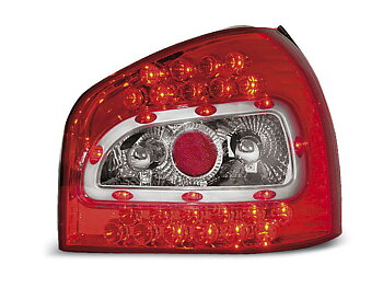 AUDI A3 08.96-08.00 RED WHITE LED TAILLIGHTS