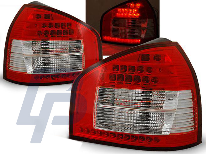 AUDI A3 08.96-08.00 RED WHITE LED TAILLIGHTS - 2