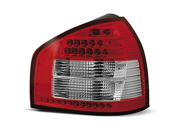 AUDI A3 08.96-08.00 RED WHITE LED TAILLIGHTS
