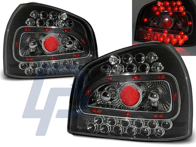 AUDI A3 08.96-08.00 BLACK LED TAILLIGHTS - 2