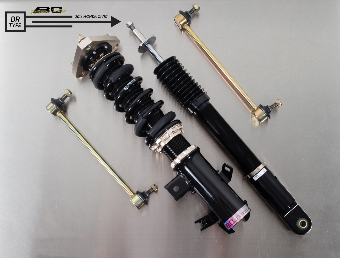 BC RACING BR RA COILOVER KIT FOR HONDA CIVIC SI (USDM) FB6/FG4 2014–2015 - 7
