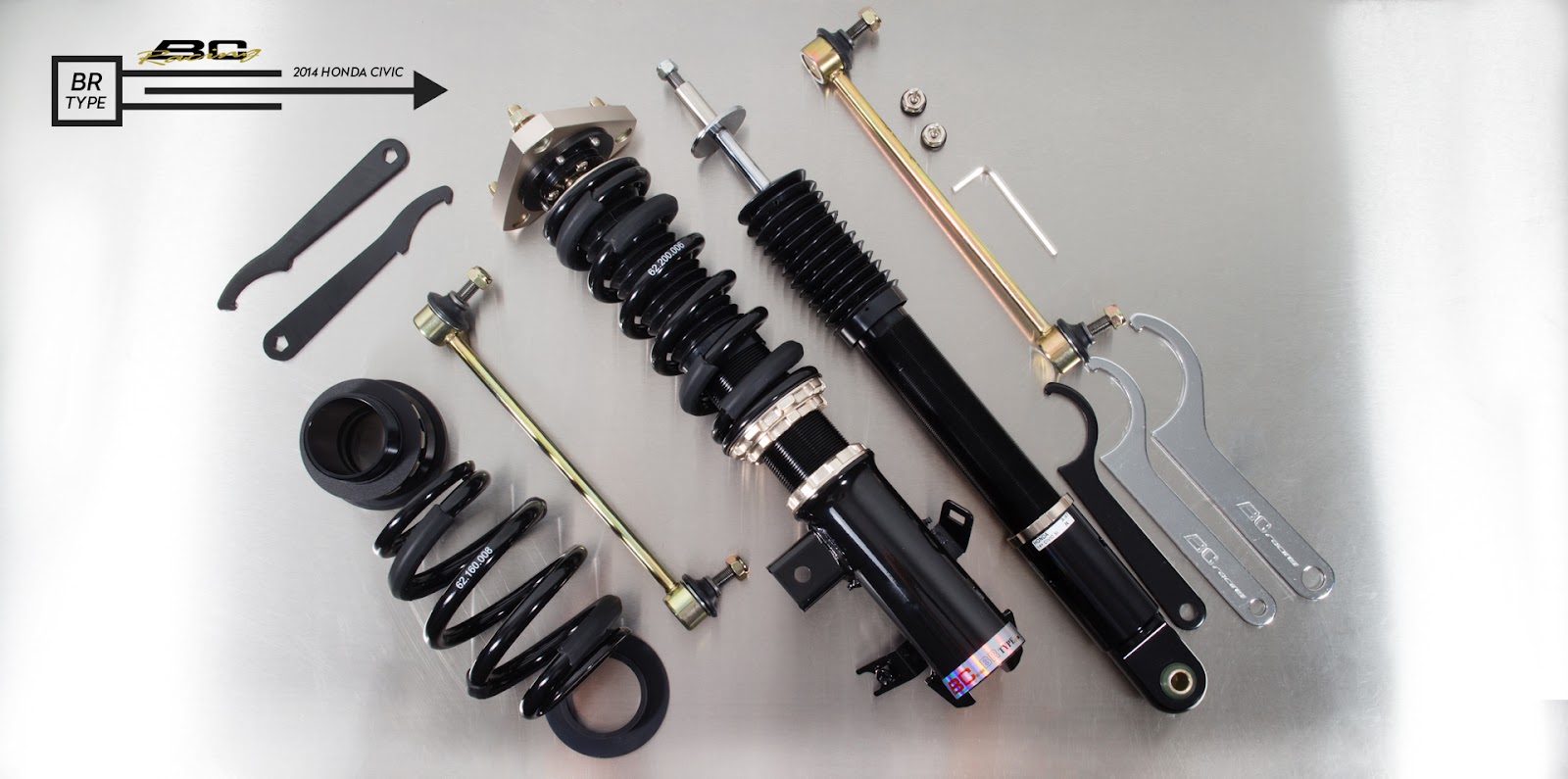 BC RACING BR RA COILOVER KIT FOR HONDA CIVIC SI (USDM) FB6/FG4 2014–2015 - 8