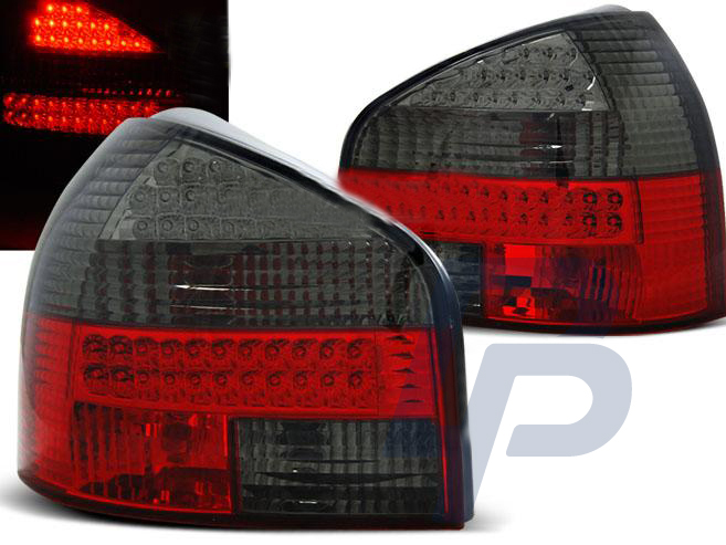 AUDI A3 08.96-08.00 RÖDA RÖKTONADE LED BAKLAMPOR - 2