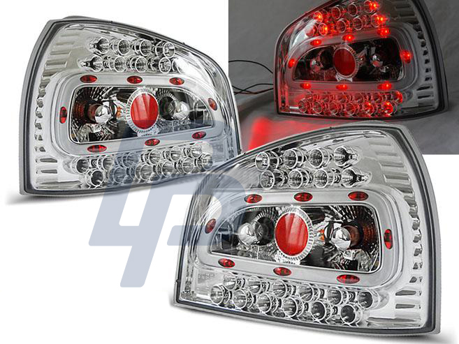 AUDI A3 08.96-08.00 CHROME LED TAILLIGHTS - 2