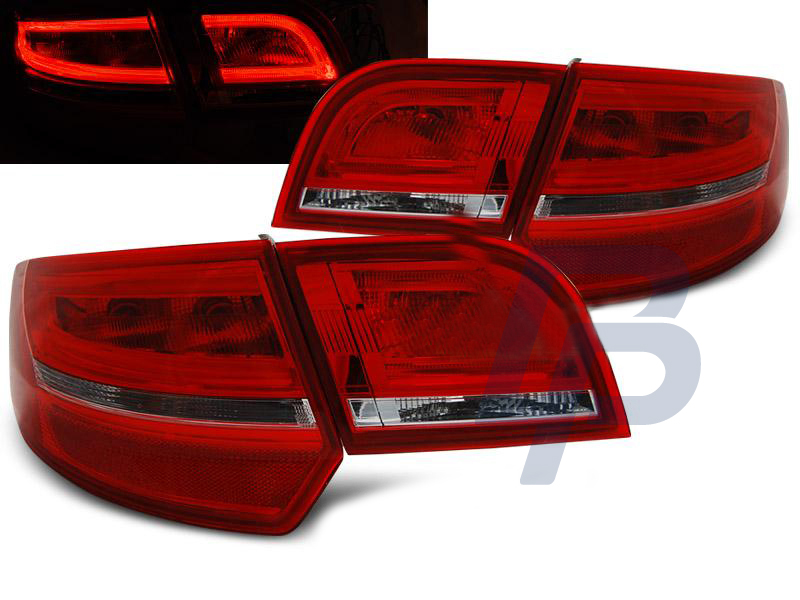 AUDI A3 8P 04-08 SPORTBACK RED WHITE LED TAILLIGHTS - 2