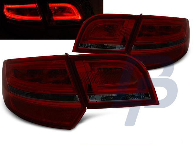 AUDI A3 8P 04-08 SPORTBACK RED SMOKE LED TAILLIGHTS - 4