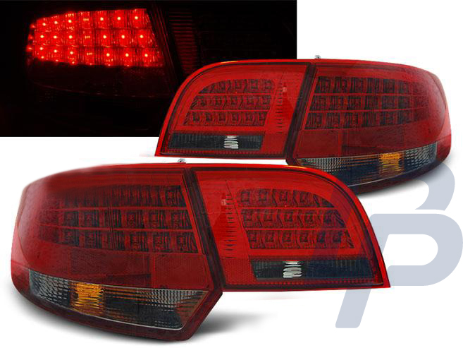 AUDI A3 8P 04-08 SPORTBACK RED SMOKE LED TAILLIGHTS - 3
