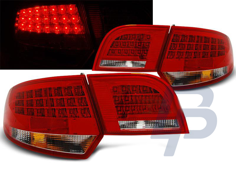AUDI A3 8P 04-08 SPORTBACK RED WHITE LED TAILLIGHTS - 3