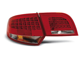AUDI A3 8P 04-08 SPORTBACK RED WHITE LED TAILLIGHTS