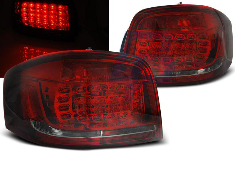 AUDI A3 08-12 RED SMOKE LED TAILLIGHTS - 3
