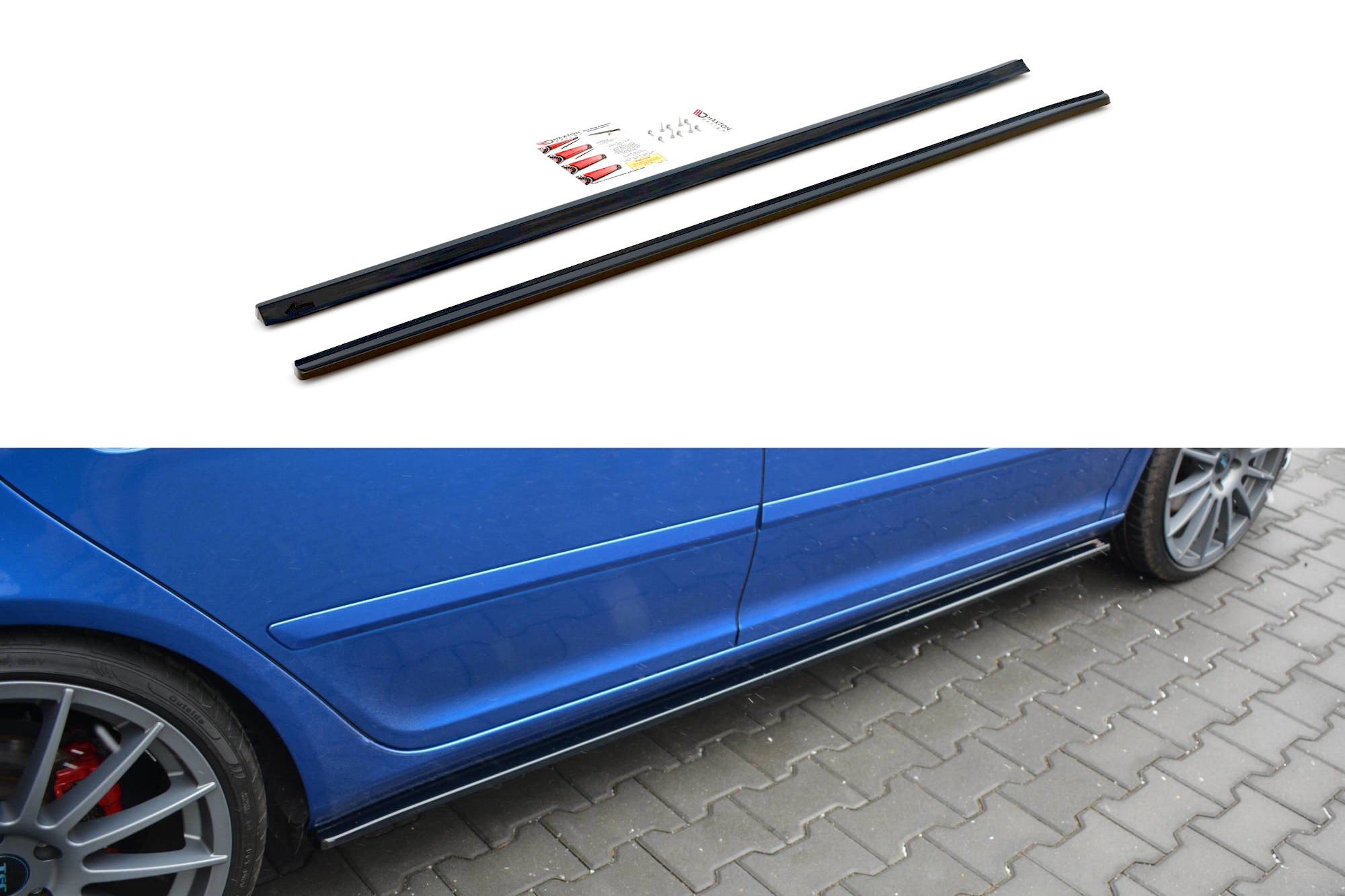 Side Skirts Splitters Skoda Octavia MK2 VRS Facelift  (2008-2013)