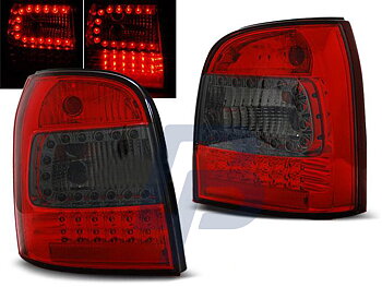 AUDI A4 94-01 AVANT RED SMOKE LED TAILLIGHTS