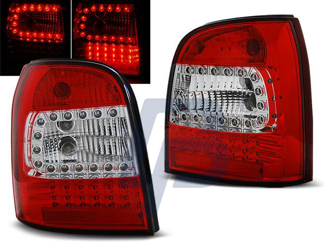 AUDI A4 94-01 AVANT RÖD/VITA LED BAKLAMPOR - 2