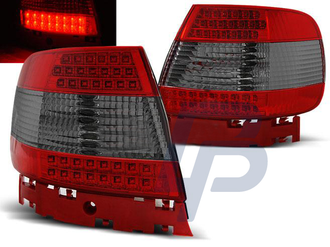 AUDI A4 11.94-09.00 RÖDA RÖKTONADE LED BAKLAMPOR - 2
