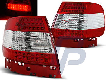 AUDI A4 11.94-09.00 RED WHITE LED TAILLIGHTS