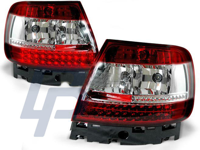 AUDI A4 B5 11.94-09.00 RED WHITE LED TAILLIGHTS - 2