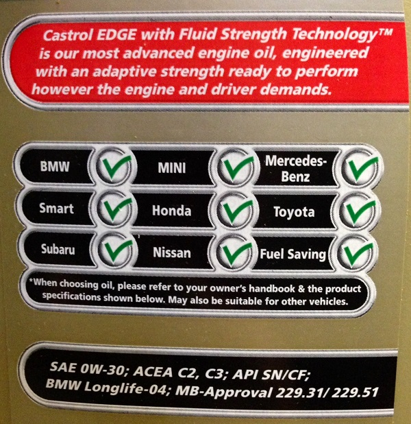 CASTROL EDGE FST 0W30 1L - 2
