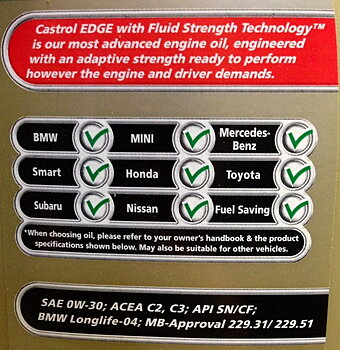 CASTROL EDGE FST 0W30 1L