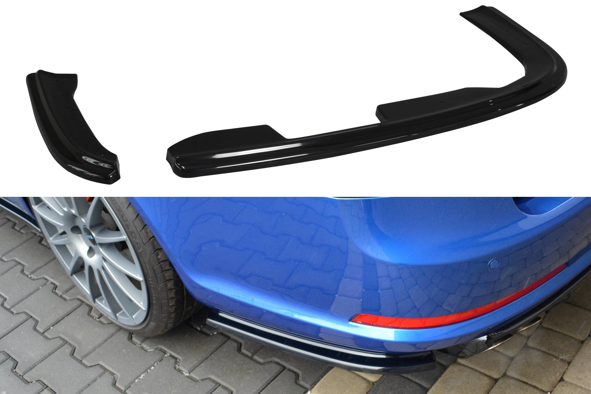 Rear Side Splitters Skoda Octavia Mk2 VRS Estate Facelift (2008-2013)