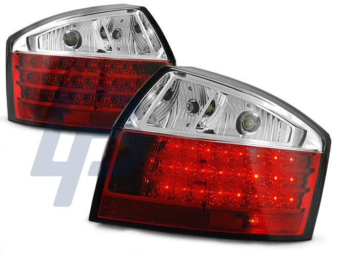 AUDI A4 10.00-10.04 RED WHITE LED TAILLIGHTS - 2