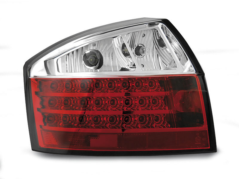 AUDI A4 10.00-10.04 RED WHITE LED TAILLIGHTS