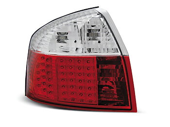 AUDI A4 10.00-10.04 RED WHITE LED TAILLIGHTS