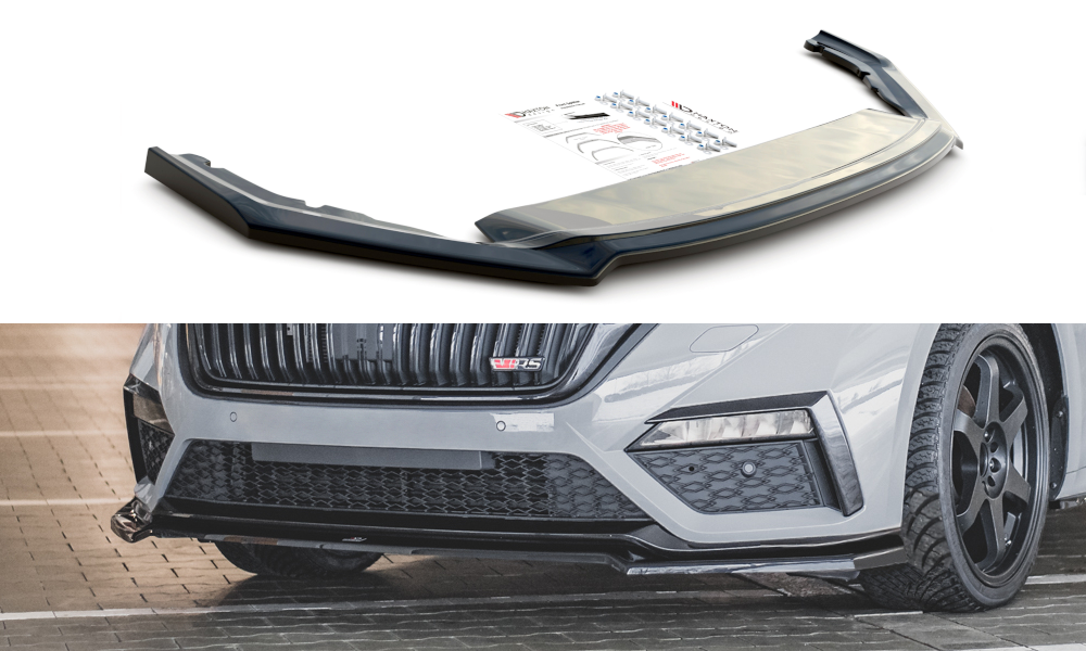 Front Splitter V4 Skoda Octavia RS MK4 (2020-)