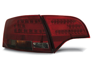 AUDI A4 B7 11.04-03.08 AVANT RED SMOKE LED TAILLIGHTS