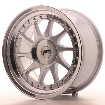 JAPAN RACING JR26 17X9 ET20-35 BLANK MACH SILVER