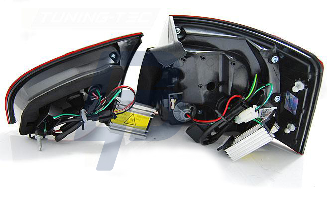 AUDI A4 B7 11.04-03.08 AVANT RED WHITE LED TAILLIGHTS BAR - 3