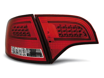 AUDI A4 B7 11.04-03.08 AVANT RED WHITE LED TAILLIGHTS BAR