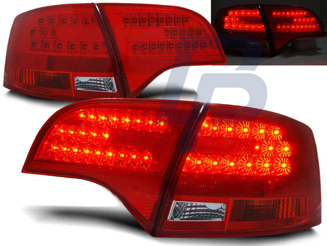 AUDI A4 B7 11.04-03.08 AVANT RED WHITE LED TAILLIGHTS - 3