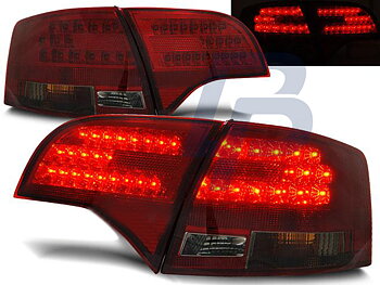 AUDI A4 B7 11.04-03.08 AVANT RED WHITE LED TAILLIGHTS