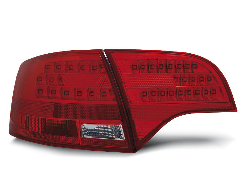 AUDI A4 B7 11.04-03.08 AVANT RED WHITE LED TAILLIGHTS