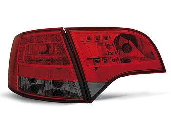 AUDI A4 B7 11.04-03.08 AVANT RED SMOKE LED TAILLIGHTS