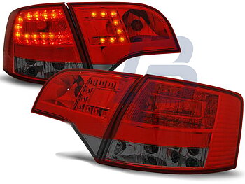 AUDI A4 B7 11.04-03.08 AVANT RED SMOKE LED TAILLIGHTS