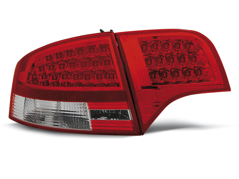 AUDI A4 B7 11.04-11.07 SEDAN RED WHITE LED TAILLIGHTS