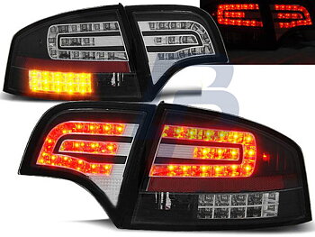 AUDI A4 B7 11.04-03.08 SEDAN BLACK LED TAILLIGHTS