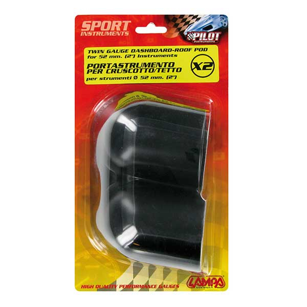 2 HOLES DASHBOARD GAUGE POD - BLACK - 2