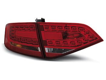 AUDI A4 B8 08-11 SEDAN RED WHITE LED TAILLIGHTS