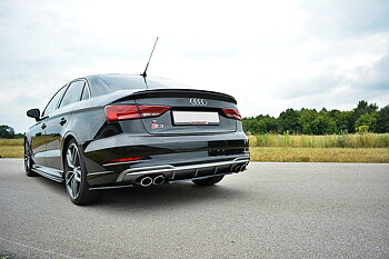 CENTRAL REAR SPLITTER AUDI S3 8V SEDAN FACELIFT