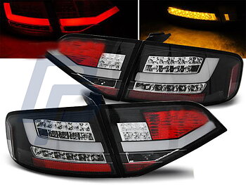 AUDI A4 B8 08-11 SEDAN BLACK LED TAILLIGHTS