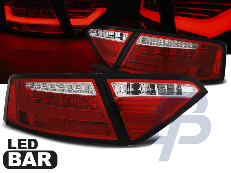 AUDI A5 07-06.11 COUPE RED WHITE LED TAILLIGHTS BAR - 6