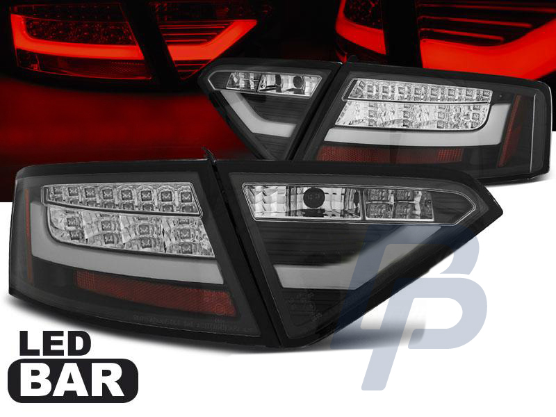 AUDI A5 07-06.11 COUPE SVARTA LED BAKLAMPOR - 5
