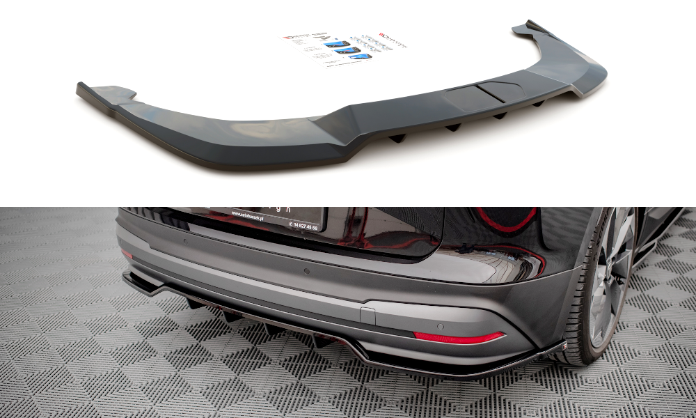 Central Rear Splitter (Vertical Bars) Skoda Enyaq IV (2020-)
