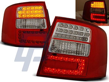 AUDI A6 05.97-05.04 AVANT RED WHITE LED TAILLIGHTS