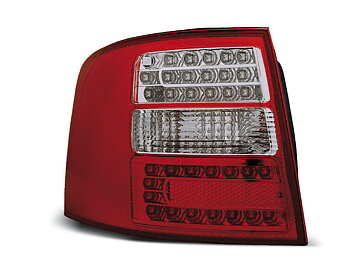 AUDI A6 05.97-05.04 AVANT RED WHITE LED TAILLIGHTS