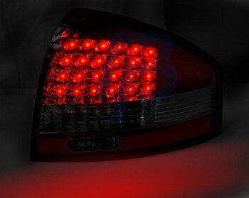 AUDI A6 97-04 RED WHITE LED TAILLIGHTS